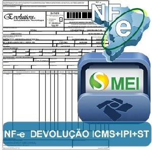MEI- NFE DEVOLUÇAO ICMS  IPI  ST